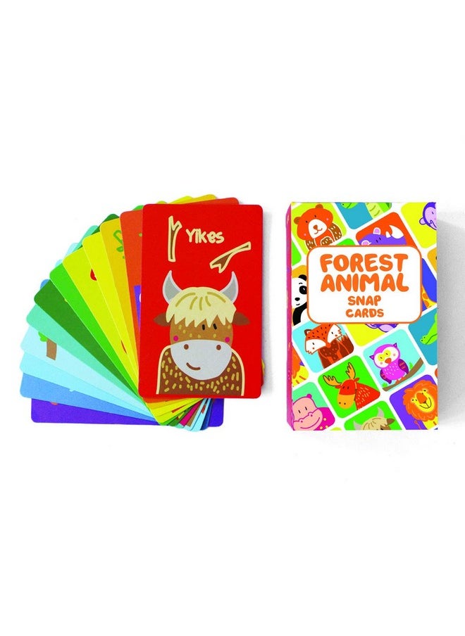shumee Snap Card Game (3 Years+) - Forest Themed | 52 Cards | Multicolor | Eco Friendly & Safe | Easy to Carry | Made in India