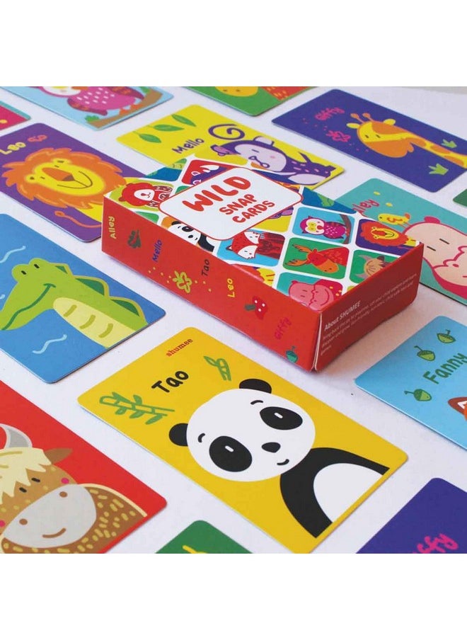 shumee Snap Card Game (3 Years+) - Forest Themed | 52 Cards | Multicolor | Eco Friendly & Safe | Easy to Carry | Made in India