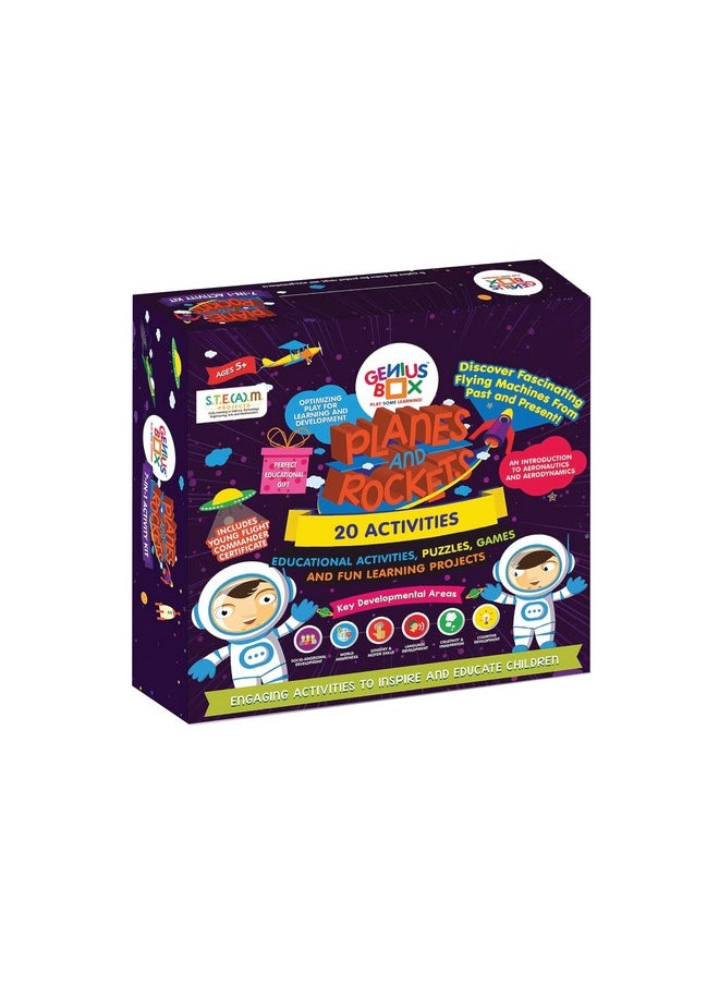 Genius Box Educational Toy for 5+ Year Age: Planes and Rockets DIY, Activity Kit, Learning Kit, Educational Kit, STEM Toy