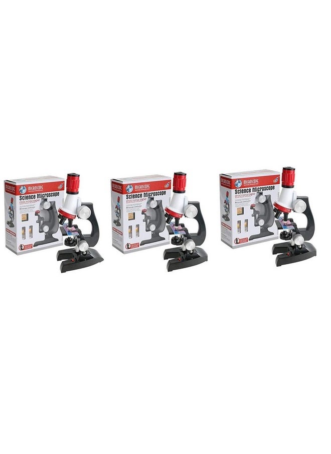 FunBlast Science Microscope Educational Toy Real Working Microscope for Kids (Pack of 3)