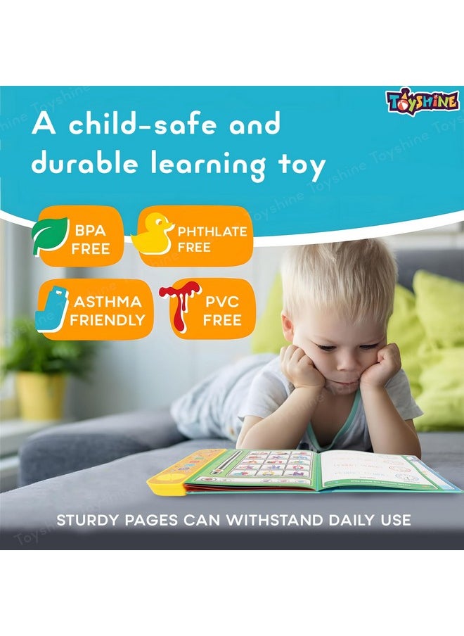 Toyshine Interactive 20 Preschool Activities Musical Educational Children Intelligence Book Learning Alphabets, Animal, Speak and Spell & More for 3+ Years