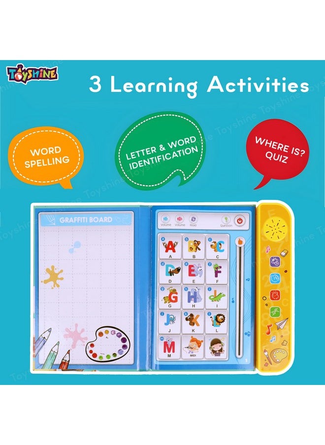 Toyshine Interactive 20 Preschool Activities Musical Educational Children Intelligence Book Learning Alphabets, Animal, Speak and Spell & More for 3+ Years