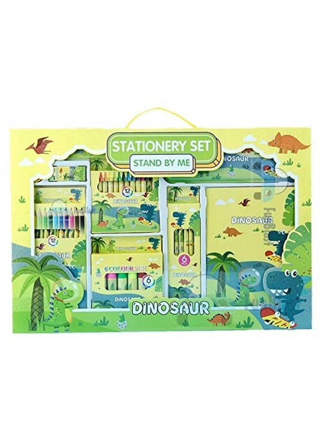 FunBlast Stationary Kit for Girls Pencil Pen Book Eraser Sharpener Diary - Dinosaur Stationary Kit Set for Boys, Girls/Birthday Gift/Return Gift for Kids (Multicolor)