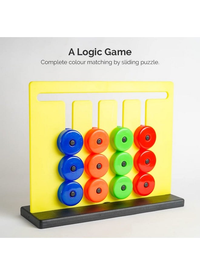 RATNA'S Colour Challenge Montessori Slide & Match Puzzles - Brain Game for Kids | Fun and Colourful Pattern Making Activity Toys | Early Development and Learning Kids Toys for 3+ Years