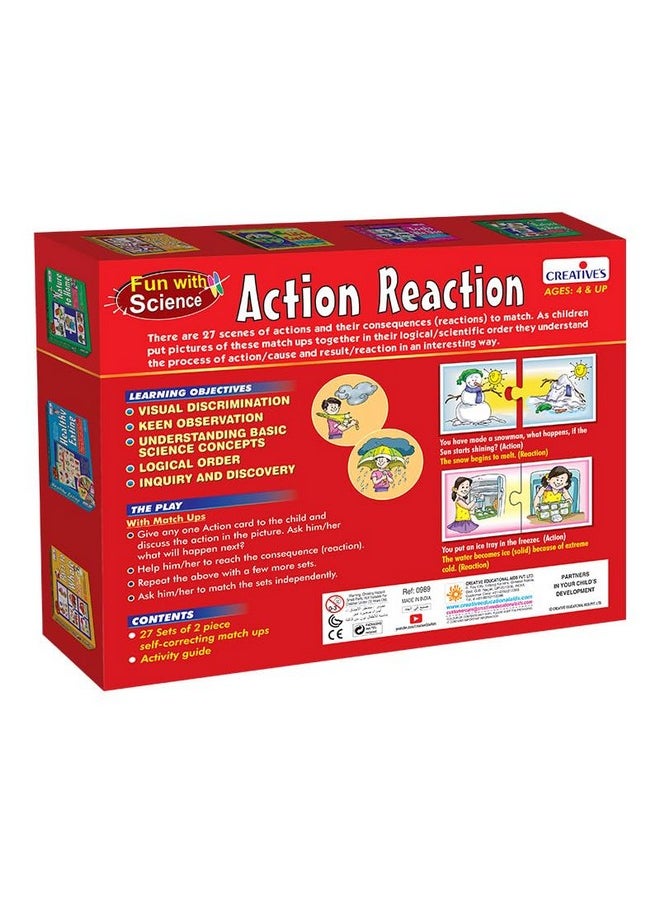 Creative's Action & Reaction & Part to Whole Special Education Combo Pack Sets of 2 Box | Match-up Cards | Educational Game | Gift Pack | Learning with Fun for Kids 4 & Up