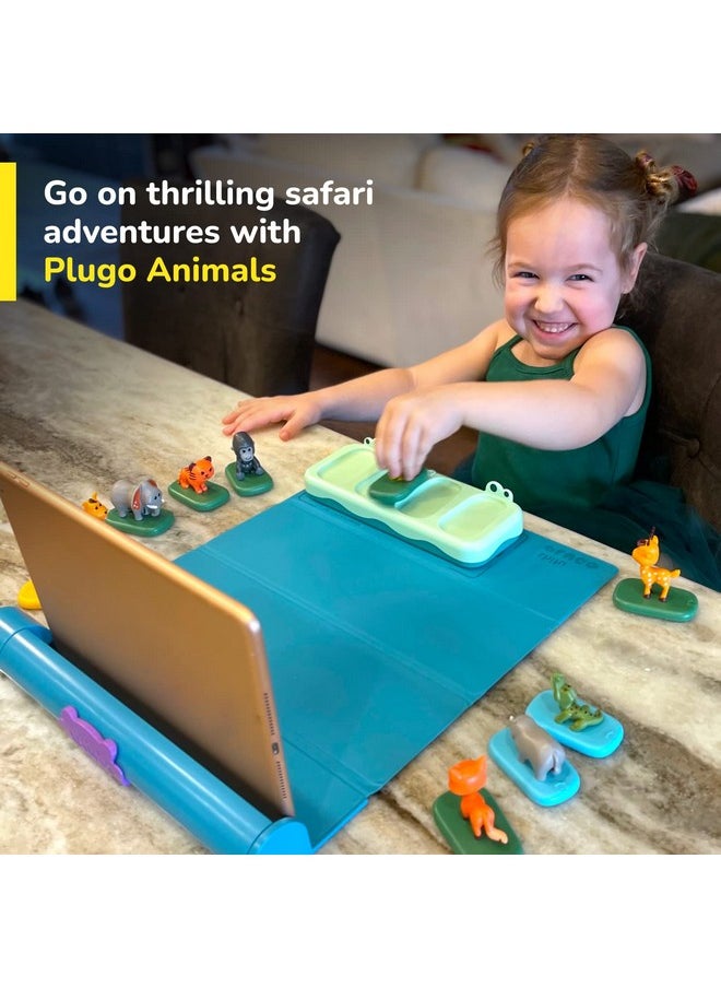 Shifu Play Plugo Animals Safari Ar-Powered Stem Toy For Kids With Rainforest, Zoo Animal Figurines -Boost Problem-Solving Skills With 3 Games, 100+ Levels, Educational Fun Learning Puzzle (4-10 Years)