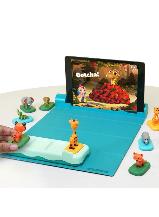 Shifu Play Plugo Animals Safari Ar-Powered Stem Toy For Kids With Rainforest, Zoo Animal Figurines -Boost Problem-Solving Skills With 3 Games, 100+ Levels, Educational Fun Learning Puzzle (4-10 Years)