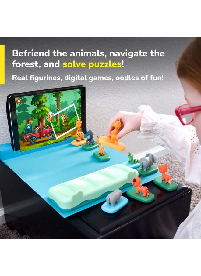 Shifu Play Plugo Animals Safari Ar-Powered Stem Toy For Kids With Rainforest, Zoo Animal Figurines -Boost Problem-Solving Skills With 3 Games, 100+ Levels, Educational Fun Learning Puzzle (4-10 Years)