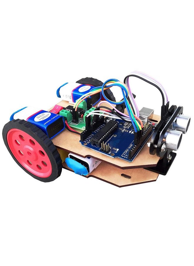 Kit4Curious Ultrasonic Sensor Based Obstacle avoiding Robot Complete kit with Code and Project Report