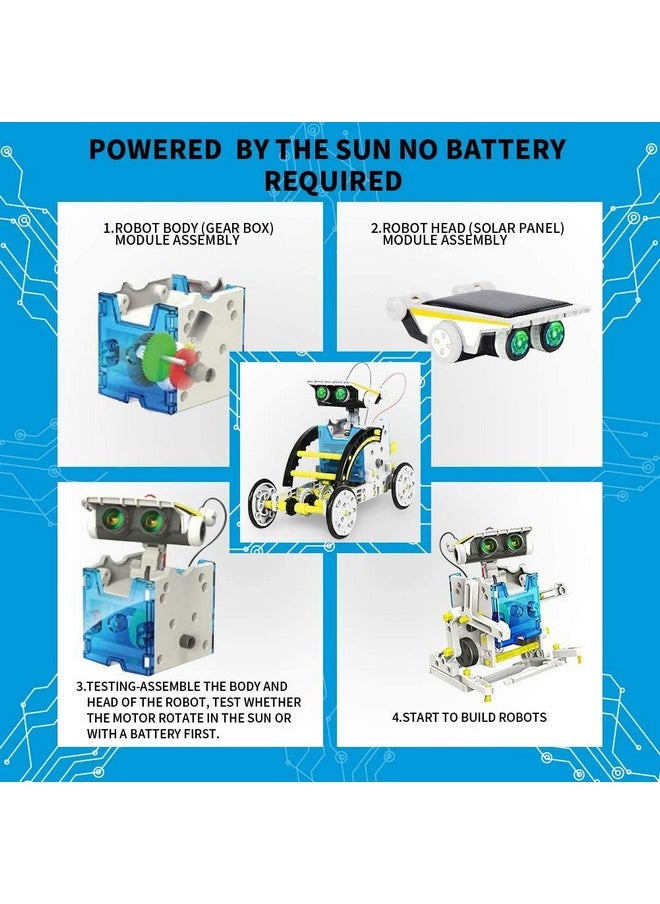 FunBlast Solar Robot Kit - 13 in 1 Learning Educational Kids Station, Robot Toy Game DIY Toys for Boys,Girls - Multicolor