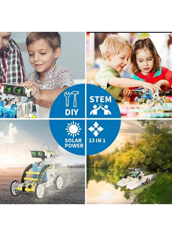 FunBlast Solar Robot Kit - 13 in 1 Learning Educational Kids Station, Robot Toy Game DIY Toys for Boys,Girls - Multicolor