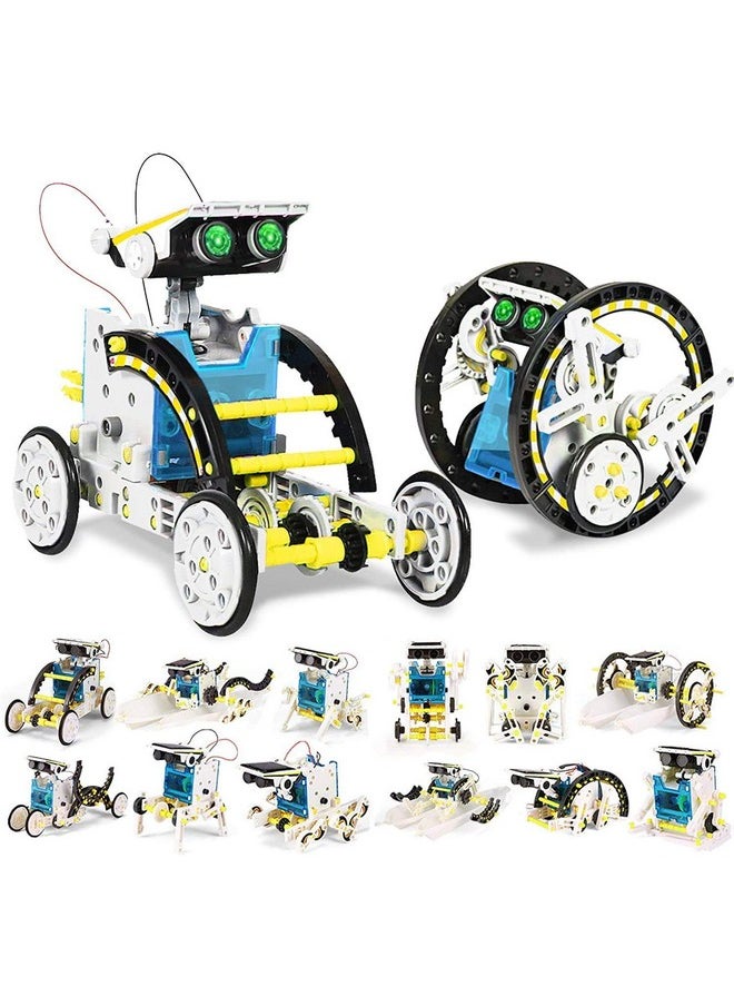 FunBlast Solar Robot Kit - 13 in 1 Learning Educational Kids Station, Robot Toy Game DIY Toys for Boys,Girls - Multicolor