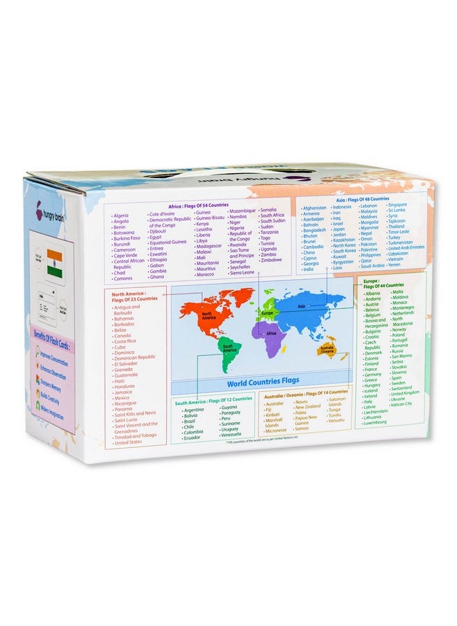 My First Countries of The World Flashcards - 195 Country Flag Flash Cards Complete with Capital, Continent, Flag & More - Educational Homeschooling, Classroom Learning Flash Card, Gift for Kids