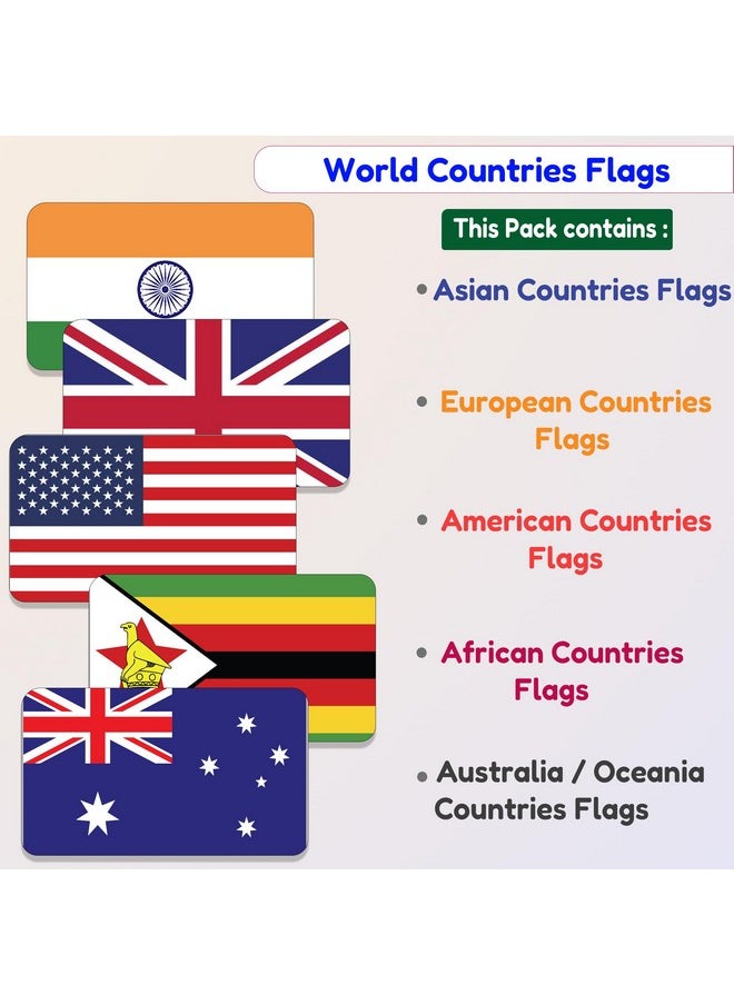 My First Countries of The World Flashcards - 195 Country Flag Flash Cards Complete with Capital, Continent, Flag & More - Educational Homeschooling, Classroom Learning Flash Card, Gift for Kids