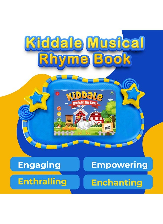 Kiddale Pack of 2 Musical Farm Animals Nursery Rhymes and Aquatic Animals Rhymes Sound Book for 1+ Year Old|Interactive Touch n Play Sound Book|Learning & Education for 1-3 Years Old|Sing Along Books