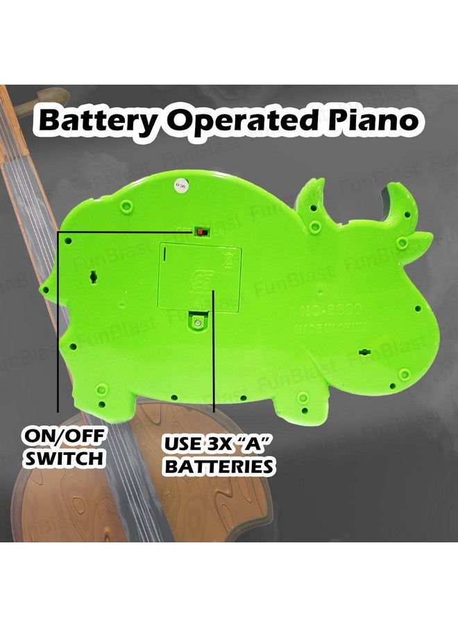 FunBlast Musical Cow Piano for Kids with Flashing Lights - Musical Piano Toys with 15 Keys and 3 Modes Melodious Sounds, Musical Toys for 3+ Years Old Kids, Early Development Musical Toy (Multicolor)