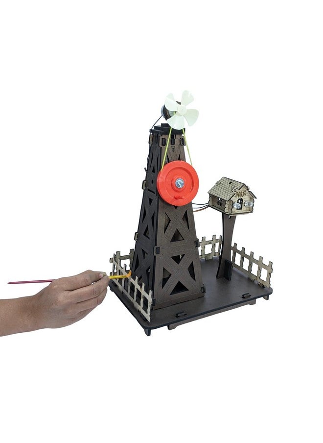 StepsToDo Farm Windmill Making Kit. DIY Wind Turbine Science Kit. Experimental Kit to Study Wind Power. Windmill Generator Working Model. Windmill Making Kit.