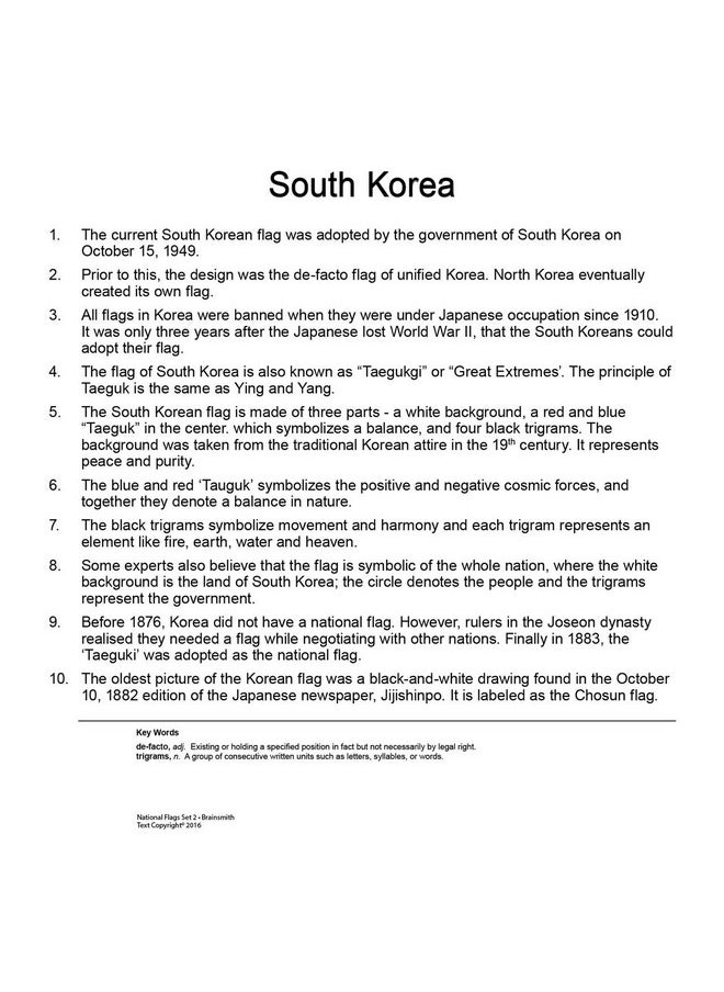 Brainsmith Quantum Flash Cards, National Flags - Educational Flashcard Set for Brain Development of Toddlers and Kids (8 months to 8 years)