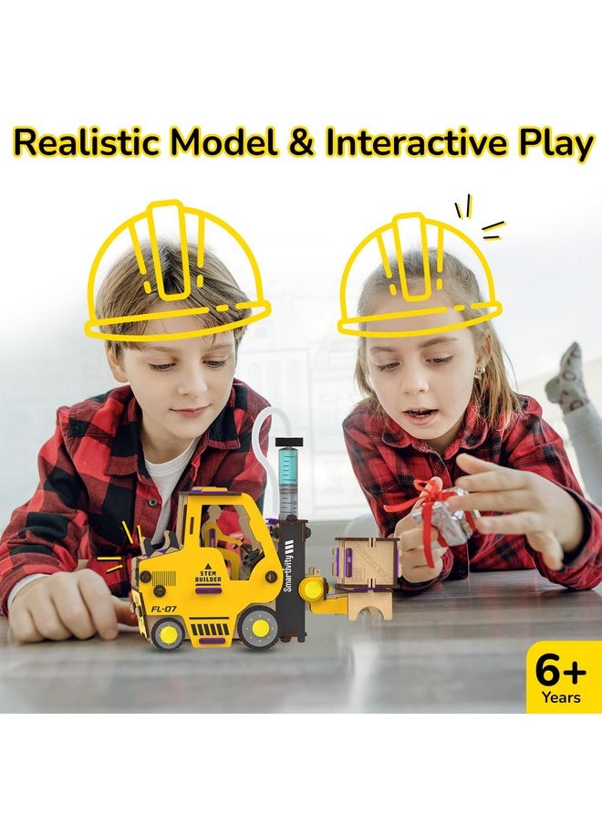 Smartivity Hydraulic Forklift Toy Car for Kids 6-8-10-12-14 YearsI Construction Vehicle I Birthday Gifts for Boys & Girls | DIY STEM Science Toy for Kids 6,7,8,9,10,11,12,13,14 Years, Multicolor