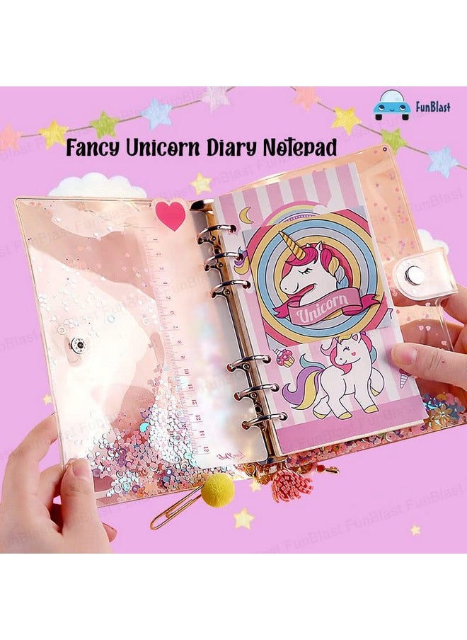FunBlast 13 In 1 Diy Unicorn Diary For Girls, Unicorn Notebook For Girls With Pen, Unicorn Kit For Girl, Unicorn Return Gift For Girl, Kid Diary Unicorn - Diy Diary For Kids/Girl, 40 Pages, Multicolor