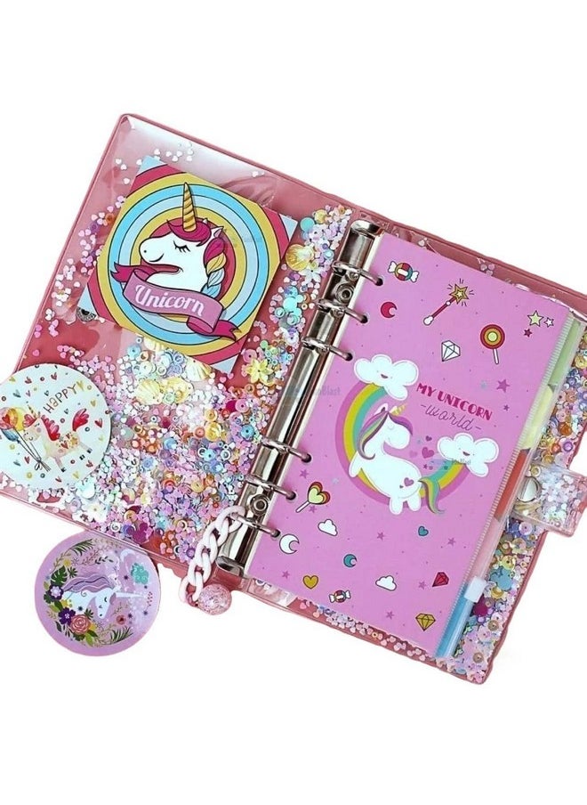 FunBlast 13 In 1 Diy Unicorn Diary For Girls, Unicorn Notebook For Girls With Pen, Unicorn Kit For Girl, Unicorn Return Gift For Girl, Kid Diary Unicorn - Diy Diary For Kids/Girl, 40 Pages, Multicolor