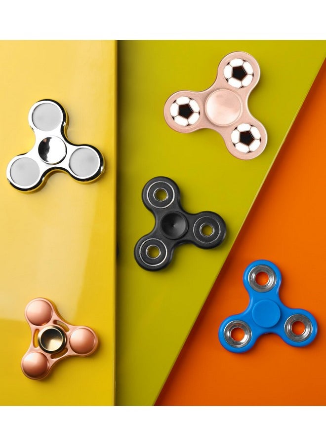 Premsons® Hand Spinner Desk Toy - High Speed Smooth Finger Spin Sensory Fidget Stress Relief Game Play for Kids & Adults - Birthday Party Gift - Metal - Copper Football Classic
