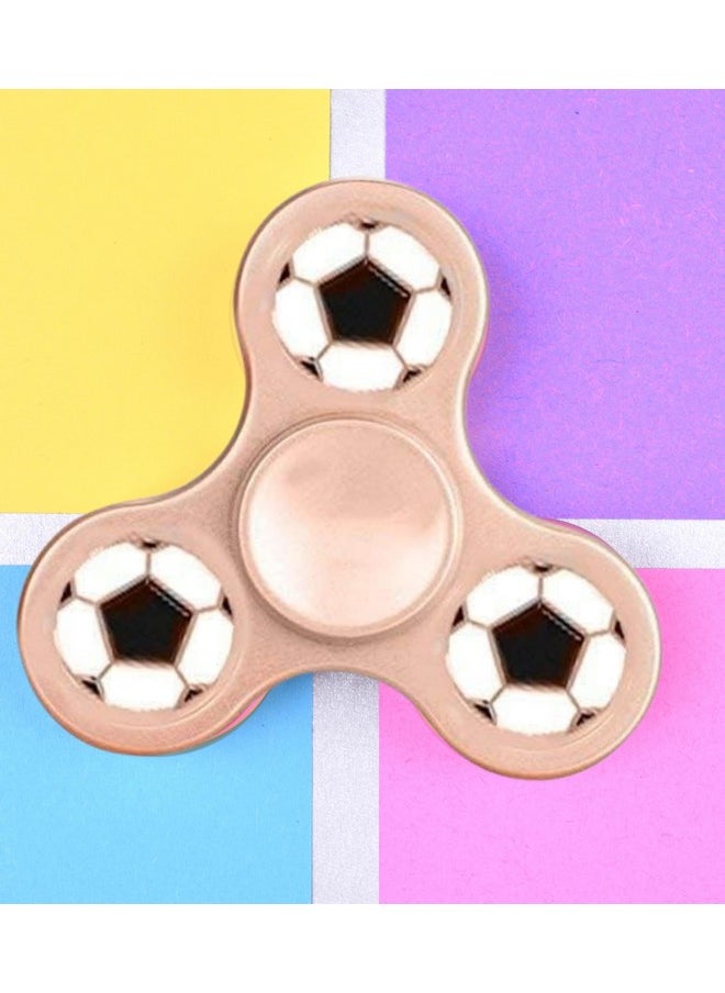 Premsons® Hand Spinner Desk Toy - High Speed Smooth Finger Spin Sensory Fidget Stress Relief Game Play for Kids & Adults - Birthday Party Gift - Metal - Copper Football Classic