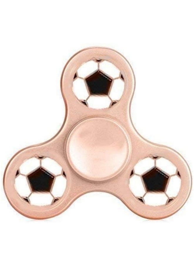 Premsons® Hand Spinner Desk Toy - High Speed Smooth Finger Spin Sensory Fidget Stress Relief Game Play for Kids & Adults - Birthday Party Gift - Metal - Copper Football Classic