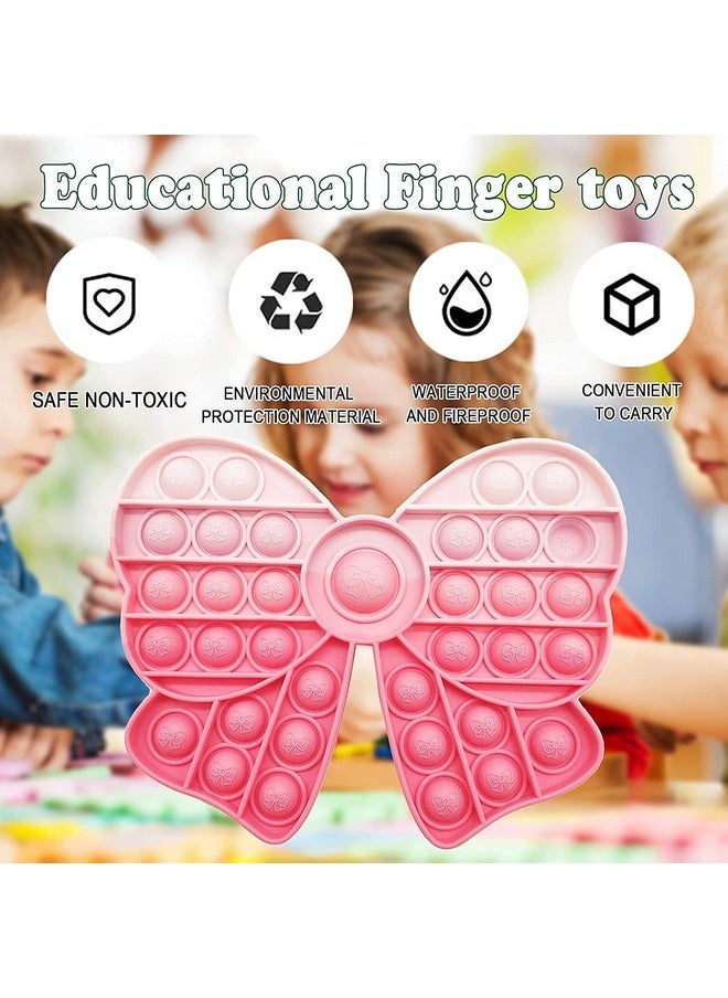 PLUSPOINT Hello Kitty pop Pink Pop Fidget Toy, Push Pop Bubble Fidget Sensory Toy for Kids and Adults, Fidget Popper Stress Reliever- Many Shapes Sensory Fidget (Kitty+ Bow)