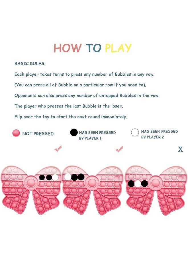 PLUSPOINT Hello Kitty pop Pink Pop Fidget Toy, Push Pop Bubble Fidget Sensory Toy for Kids and Adults, Fidget Popper Stress Reliever- Many Shapes Sensory Fidget (Kitty+ Bow)