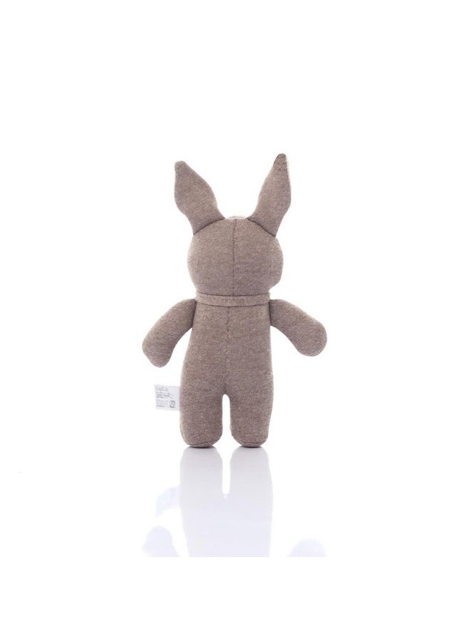 Pluchi Toto Bear Cotton Knitted Stuffed Soft Rattle Toys (20cm X 12cm) (Spring Dust Melange)