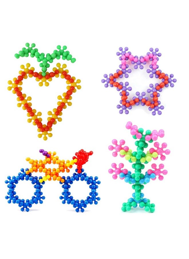 VGRASSP 40+ Pcs DIY Colorful Plum Shape Interlocking Blocks Toy for Kids - Plastic Made Flower Building Blocks -Imagine, Create, Fun and Learn Toy - Color As Per Stock (Plum Blocks)