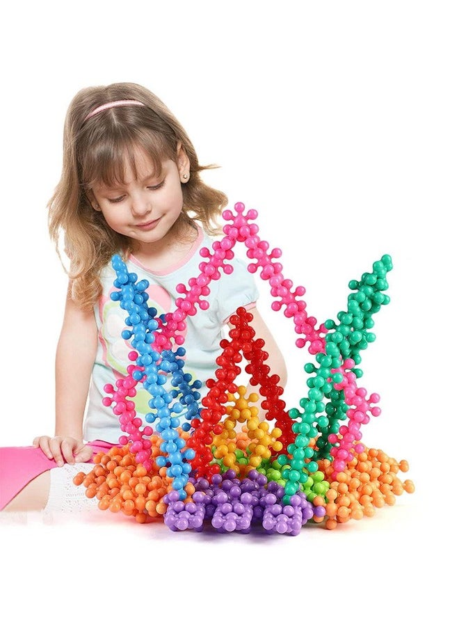 VGRASSP 40+ Pcs DIY Colorful Plum Shape Interlocking Blocks Toy for Kids - Plastic Made Flower Building Blocks -Imagine, Create, Fun and Learn Toy - Color As Per Stock (Plum Blocks)