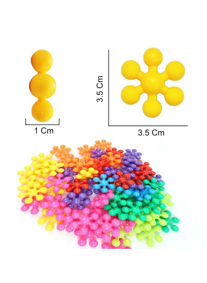 VGRASSP 40+ Pcs DIY Colorful Plum Shape Interlocking Blocks Toy for Kids - Plastic Made Flower Building Blocks -Imagine, Create, Fun and Learn Toy - Color As Per Stock (Plum Blocks)