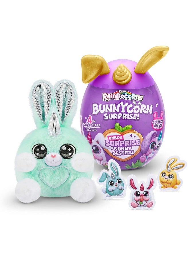 Rainbocorns Bunnycorn Surprise, 2 Pack, 4 Surprises Inside, Collectible Plush Pets, (2 Pack)