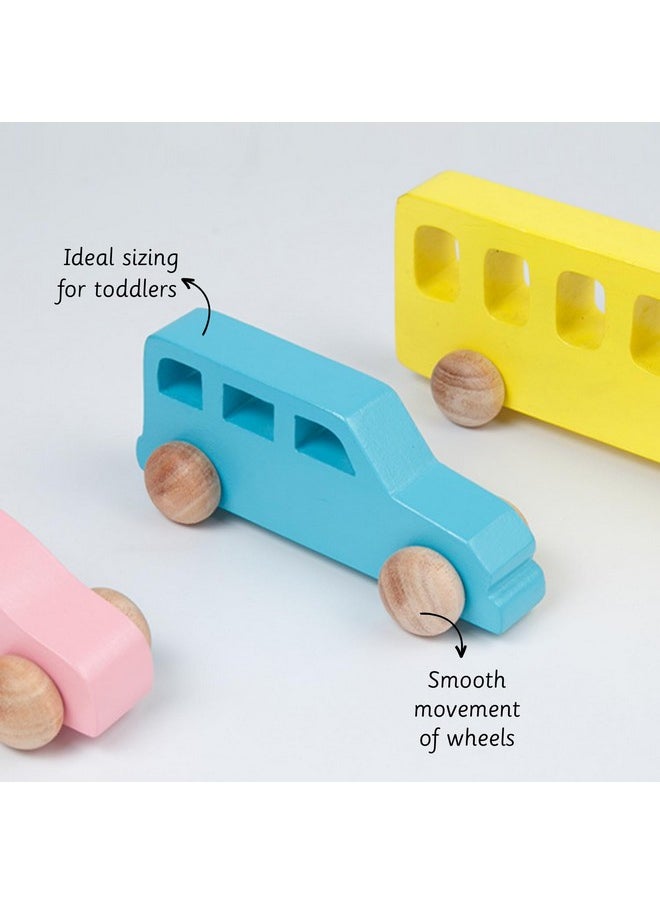 Ariro Wooden Jeep for Toddlers and Infants | Push Wooden Vehicle Toy | 6M-3Y | Helps Child in Grip Strength, Hand-Eye Coordination