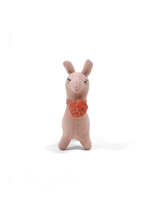 Pluchi Sweet Llama - Cotton Knitted Stuffed/Plush/Soft Toy for Babies and Kids 20x18 cm (Shell)