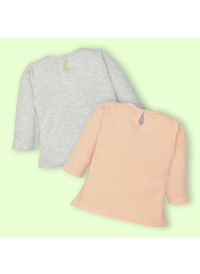 Luvlap Boy's Regular Fit Baby and Toddler T-Shirt (903322_Lt. Peach, Aqua, White, Sea Green 18 to 24 Months)