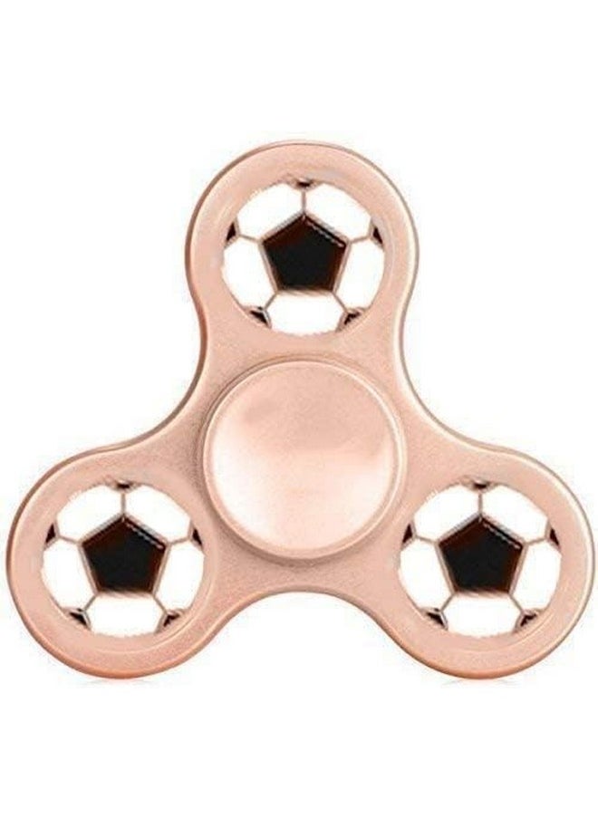 Premsons® Hand Spinner Desk Toy - High Speed Smooth Finger Spin Sensory Fidget Stress Relief Game Play for Kids & Adults - Birthday Party Gift - Combo - Rainbow Splash Triangular + Copper Football