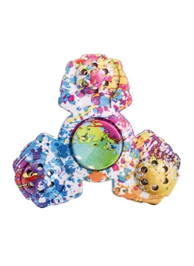 Premsons® Hand Spinner Desk Toy - High Speed Smooth Finger Spin Sensory Fidget Stress Relief Game Play for Kids & Adults - Birthday Party Gift - Combo - Rainbow Splash Triangular + Copper Football