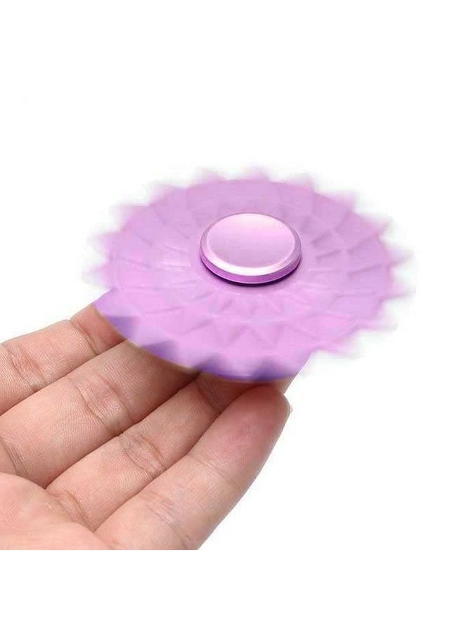 Premsons® Hand Spinner Desk Toy - High Speed Smooth Finger Spin Sensory Fidget Stress Relief Game Play for Kids & Adults - Birthday Party Gift - Metal - (Purple Lotus)