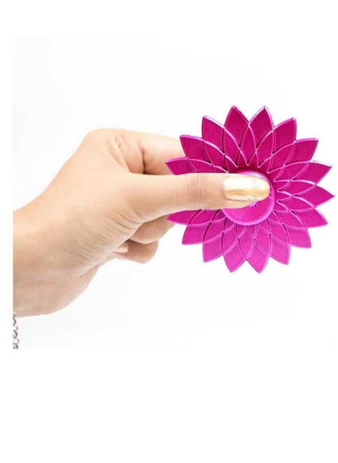 Premsons® Hand Spinner Desk Toy - High Speed Smooth Finger Spin Sensory Fidget Stress Relief Game Play for Kids & Adults - Birthday Party Gift - Metal - (Purple Lotus)