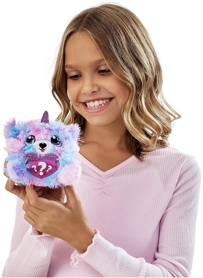 Rainbocorns Sparkle Heart Surprise, Puppycorn Series 2, Puppycorn Surprise, Moxie The Komon - Collectible Plush - 7 Layers of Surprises, Peel and Reveal Heart, Ages 3+ (Komon)