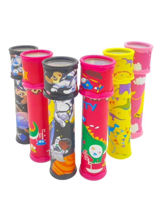 VGRASSP Colorful and Magical Rotating Classic Kaleidoscope Toy for Kids with Many Beautiful Patterns - Perfect Birthday Return Gift - Color and Design As Per Stock (Pack of 6)