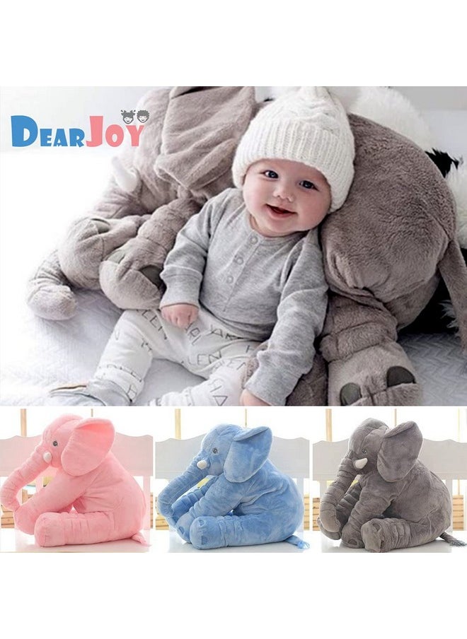 DearJoy Big Size Fibre Filled Stuffed Animal Elephant Soft Toy for Baby of Plush Hugging Pillow Soft Toy for Kids boy Girl Birthday Gift (60 cm, Grey Color)