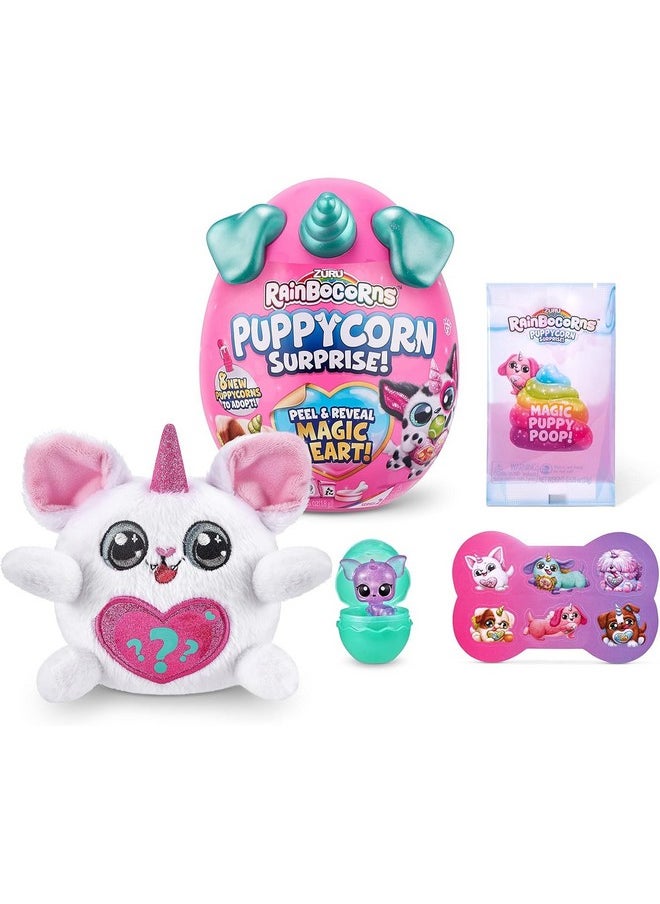 Rainbocorns Puppycorn Surprise Series 2 (Chihuahua) by ZURU, Collectible Plush Stuffed Animal, Surprise Egg, Scratch n Sniff Sticker, Ages 3+ for Girls, Children (Green)