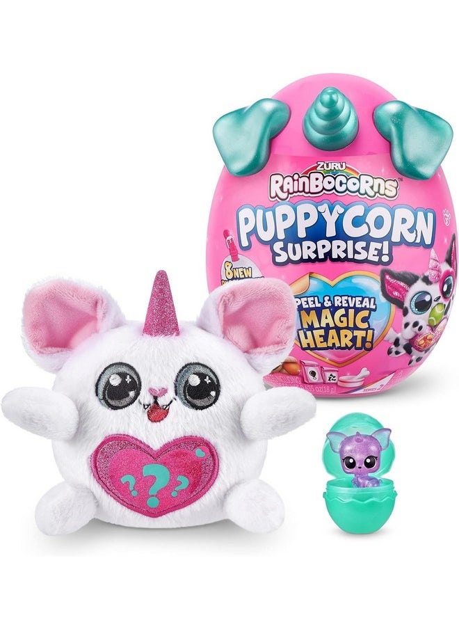 Rainbocorns Puppycorn Surprise Series 2 (Chihuahua) by ZURU, Collectible Plush Stuffed Animal, Surprise Egg, Scratch n Sniff Sticker, Ages 3+ for Girls, Children (Green)