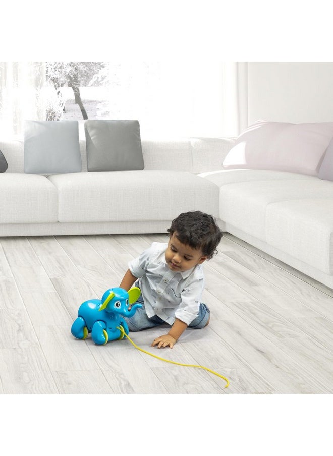 Funskool Giggles, Alphy The Elephant , Pull along toy , Elephant Trunk bobs up and down, Multicolor, 18 months and above