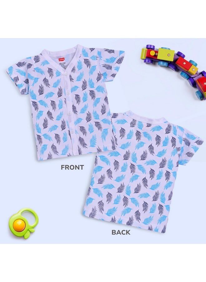 LuvLap Unisex's Regular Fit H/S Jhabla (904672_Multicolor-2 1 to 3 Months)