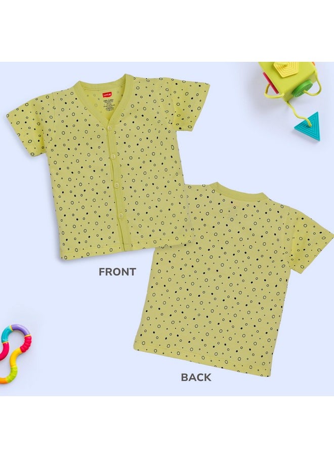 LuvLap Unisex's Regular Fit H/S Jhabla (904672_Multicolor-2 1 to 3 Months)